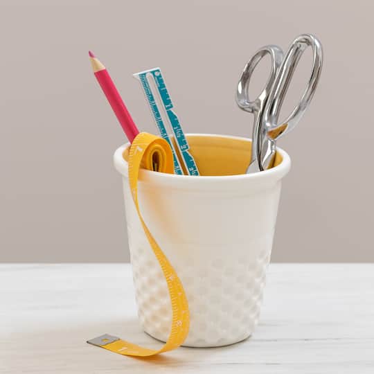 Dritz® Novelty Ceramic Thimble Container